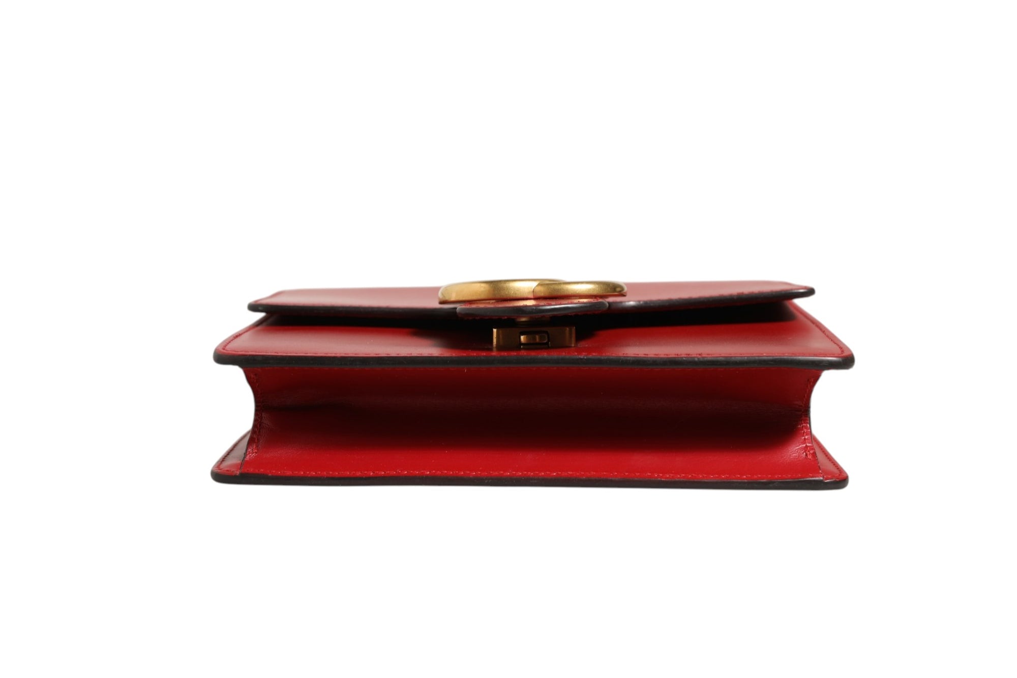 Gucci Marmont Small Leather Shoulder bag - Rosso Ancora Red