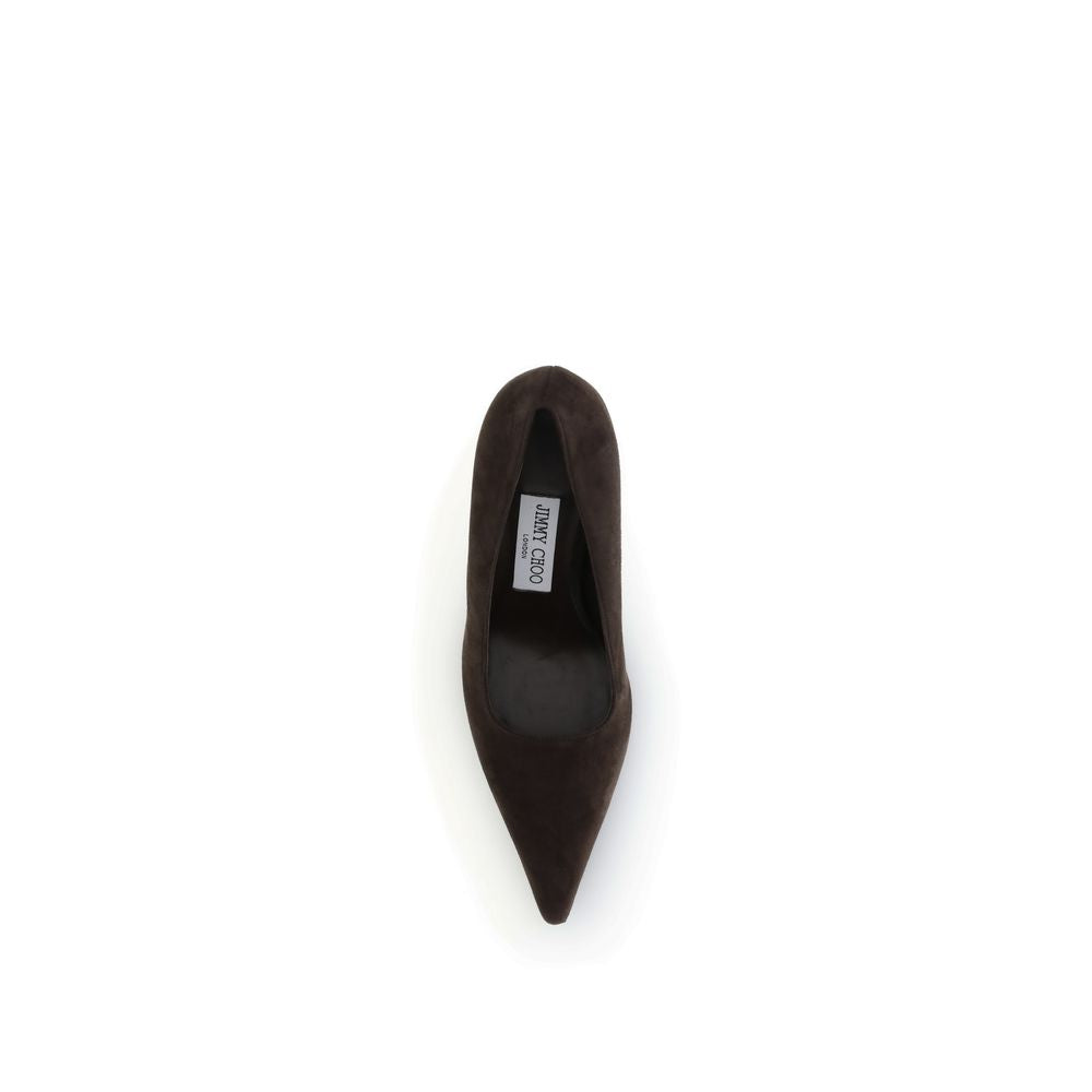 Jimmy Choo Leather Ixia Suede Pumps - Brown