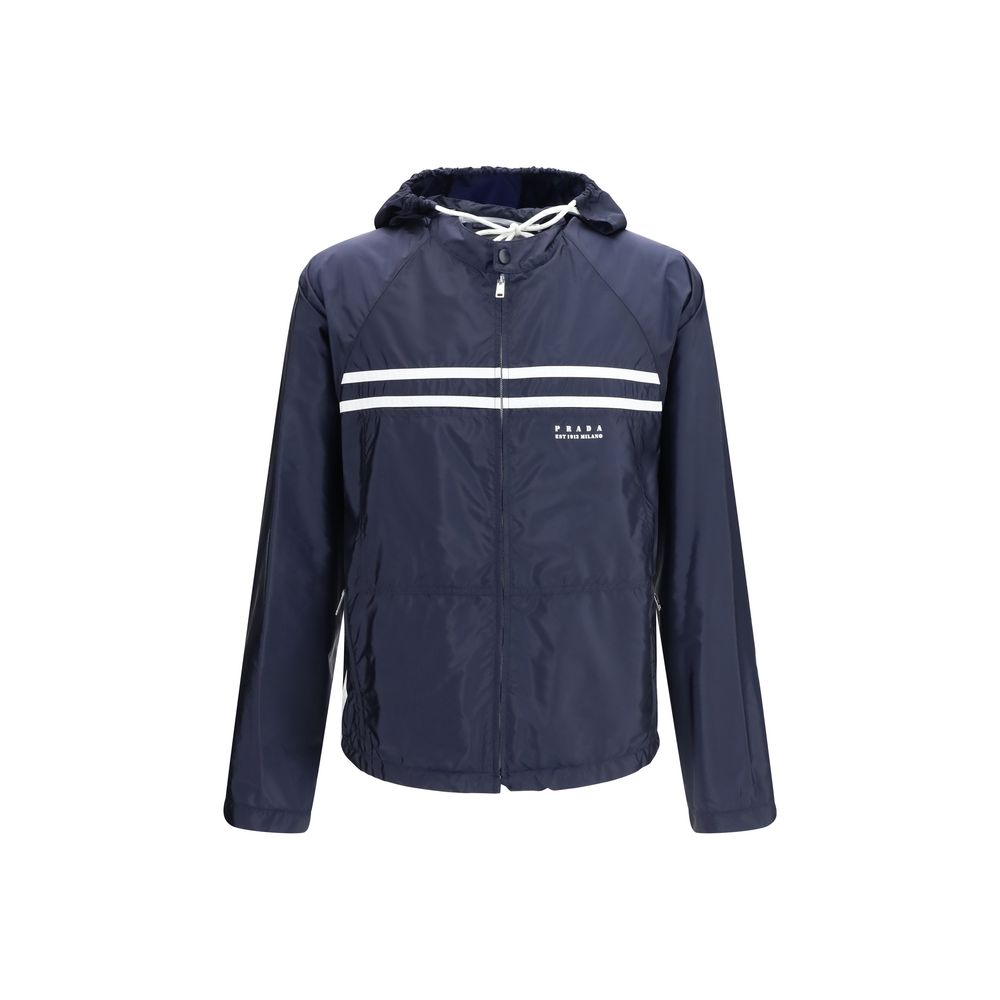 Prada Re-Nylon Oversize Shell Jacket - Blue