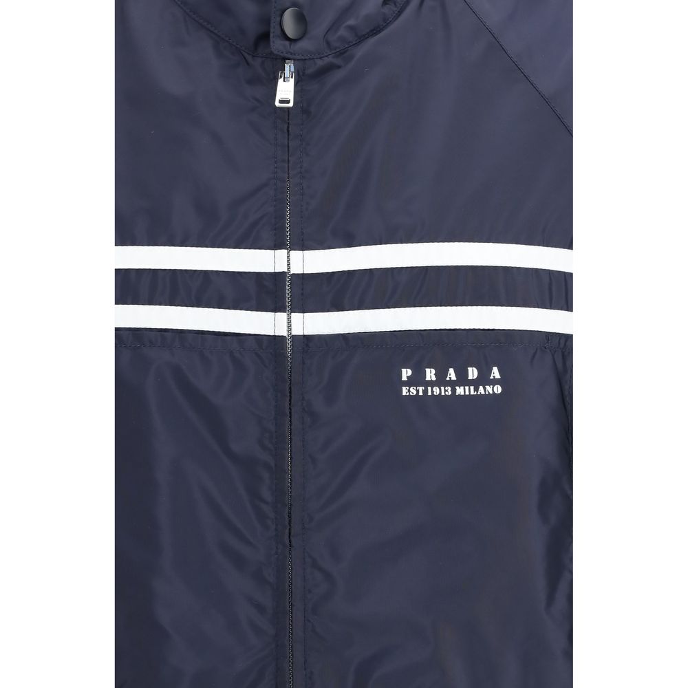 Prada Re-Nylon Oversize Shell Jacket - Blue