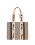 Chloé Medium Linen Woody Tote