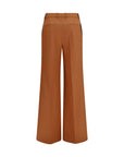 Chloé High-Waisted Flared Pants - Burnt Orange