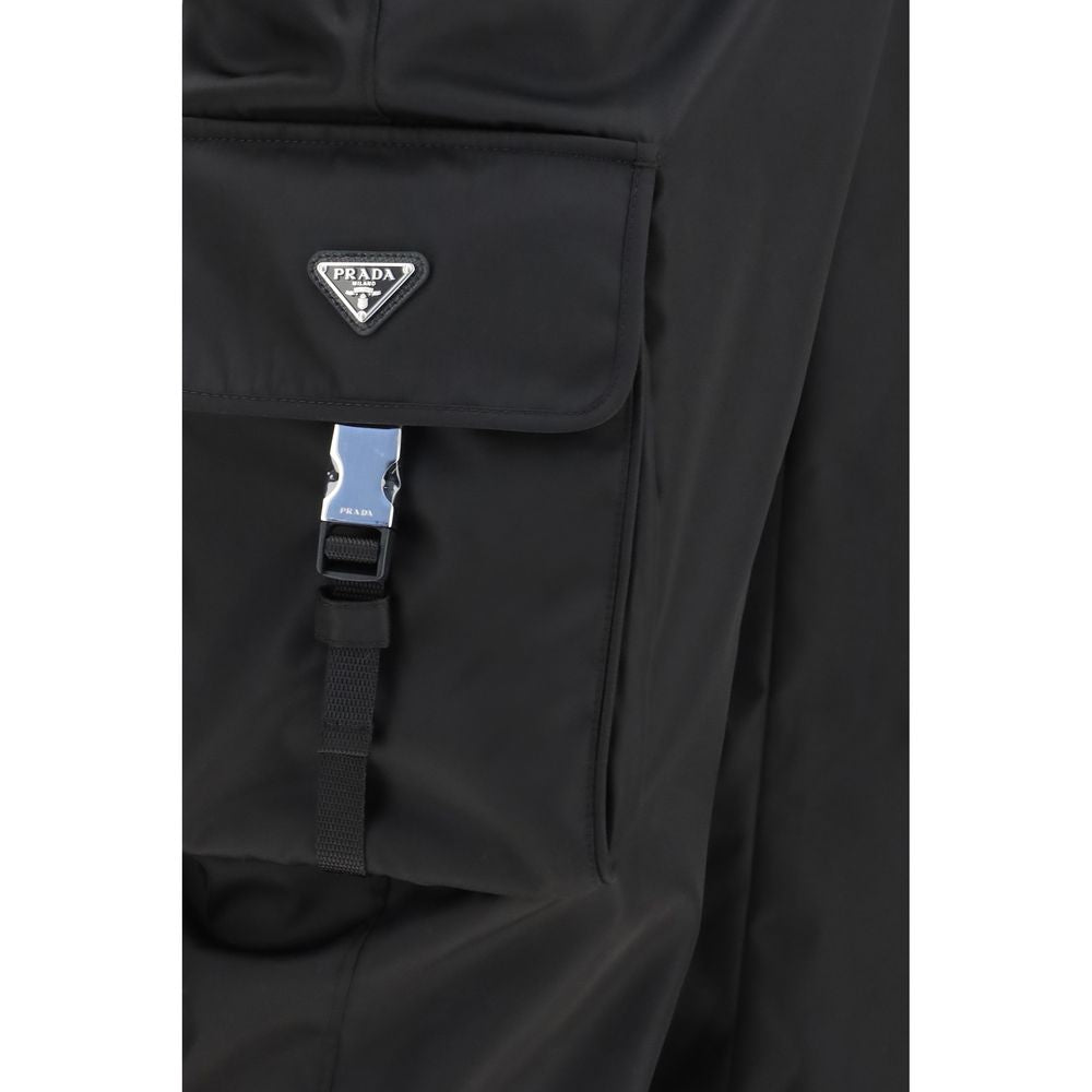 Prada Re-Nylon Slim Cargo Pants - Black