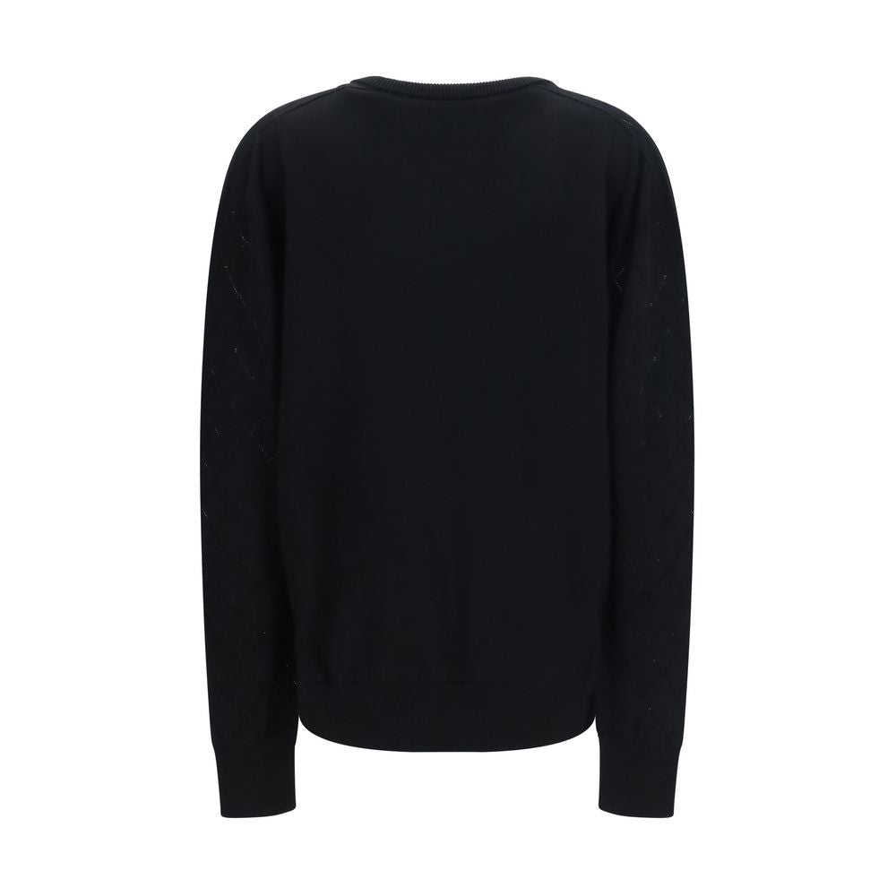 Balmain Merino Wool V-Neck Sweater - Black
