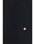 Balmain Wool-Cashmere Short Sleeve Knit Top - Black