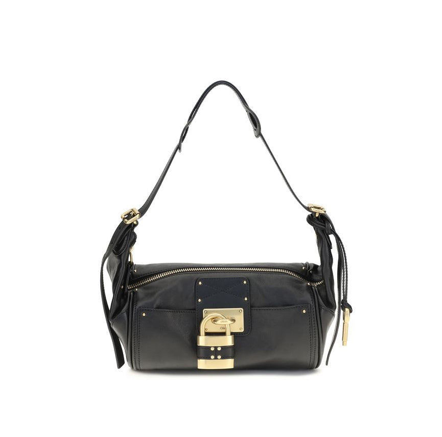 Chloé Small Paddington Leather Shoulder Bag - Black