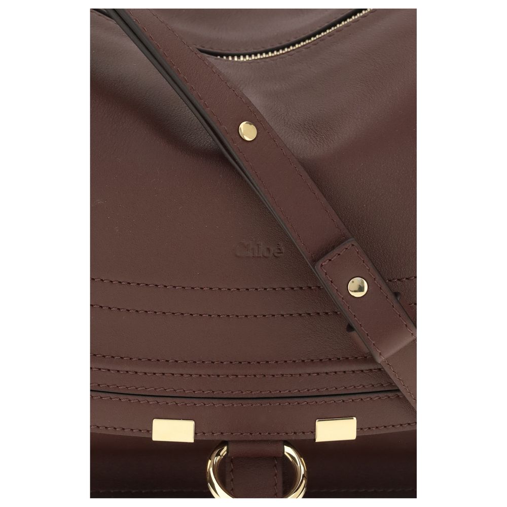 Chloé Leather Marcie Small Shoulder Bag - Bordeaux