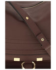 Chloé Leather Marcie Small Shoulder Bag - Bordeaux