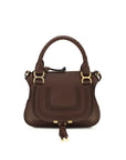 Chloé Leather Marcie Handbag - Chocolate Brown