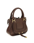 Chloé Leather Marcie Handbag - Chocolate Brown