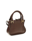 Chloé Leather Marcie Handbag - Chocolate Brown