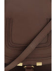 Chloé Leather Marcie Handbag - Chocolate Brown