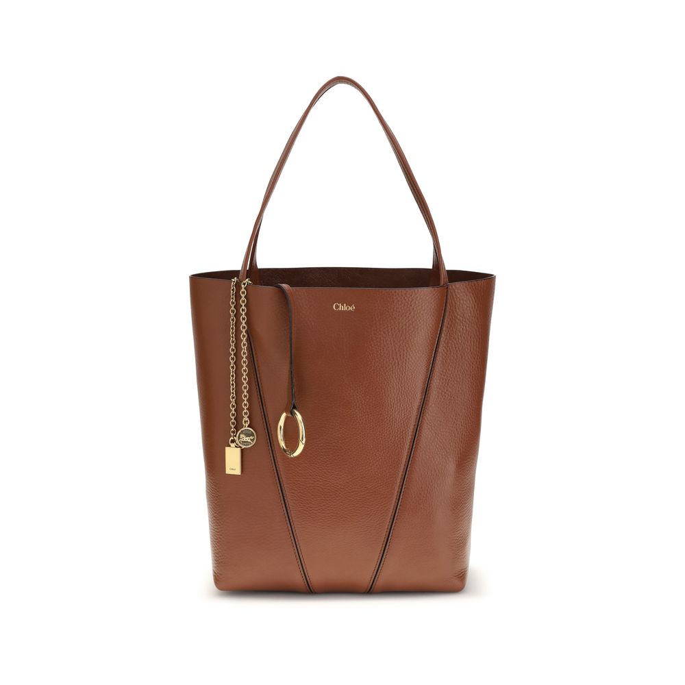 Chloé Spin Tote Bag - Tan Brown