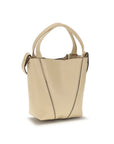 Chloé Small Spin Tote & Shoulder Bag In Grained Leather - Beige