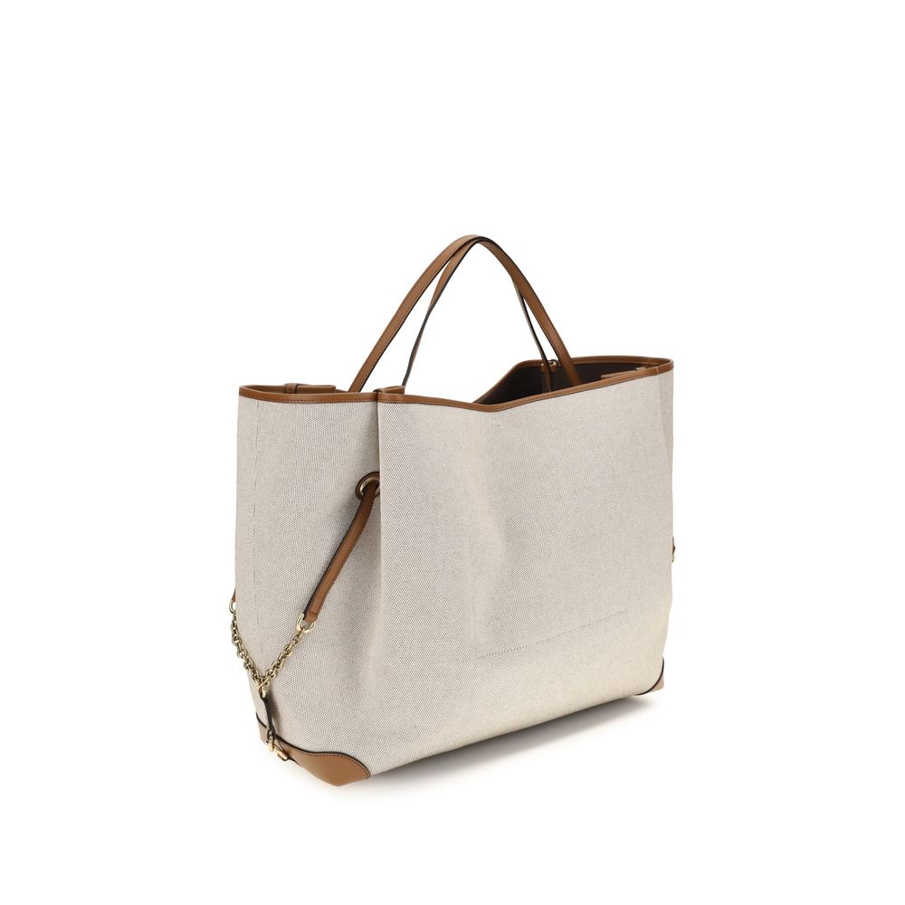 Chloé Clover Large Canvas Tote &amp; Shoulder Bag - Ivory/Beige
