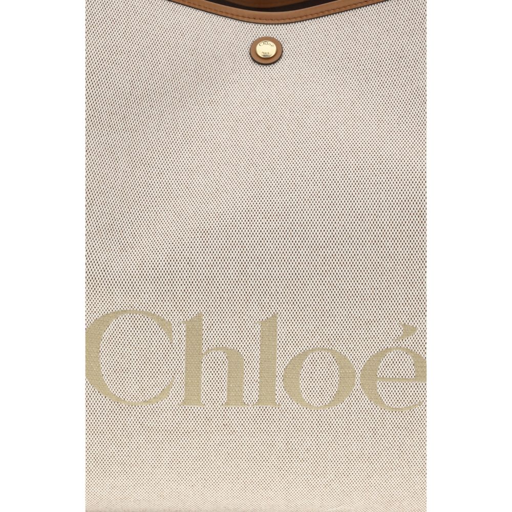 Chloé Clover Large Canvas Tote &amp; Shoulder Bag - Ivory/Beige