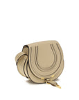 Chloé Leather Small Marcie Shoulder Bag - Beige