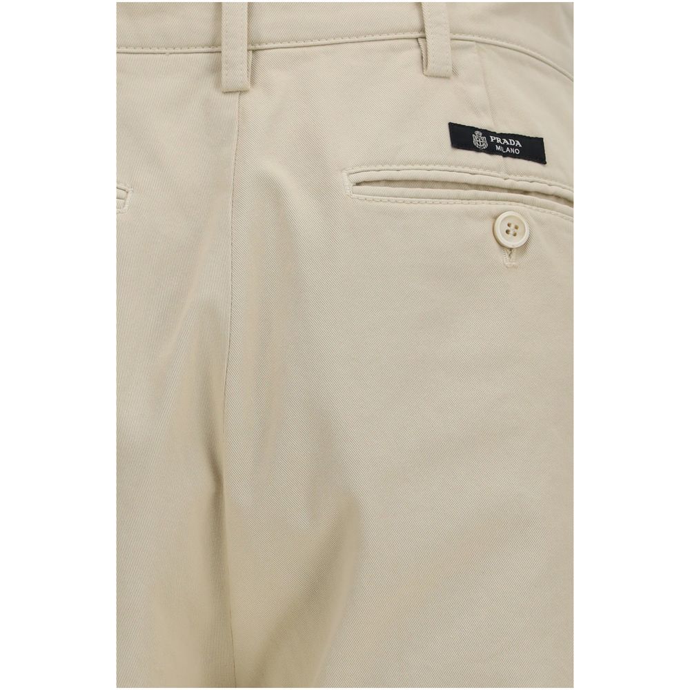 Prada Straight-Leg Chino Pants - Beige