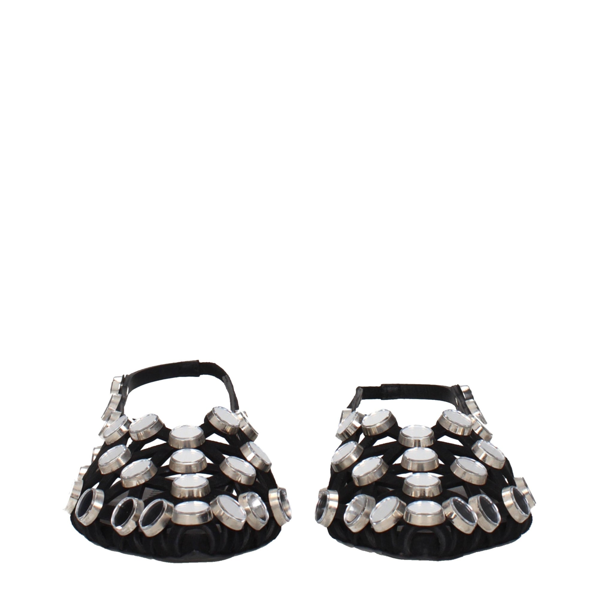 The Attico Grid Slingback Ballet Flats - Black