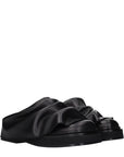 The Attico Robin Leather Mules - Black
