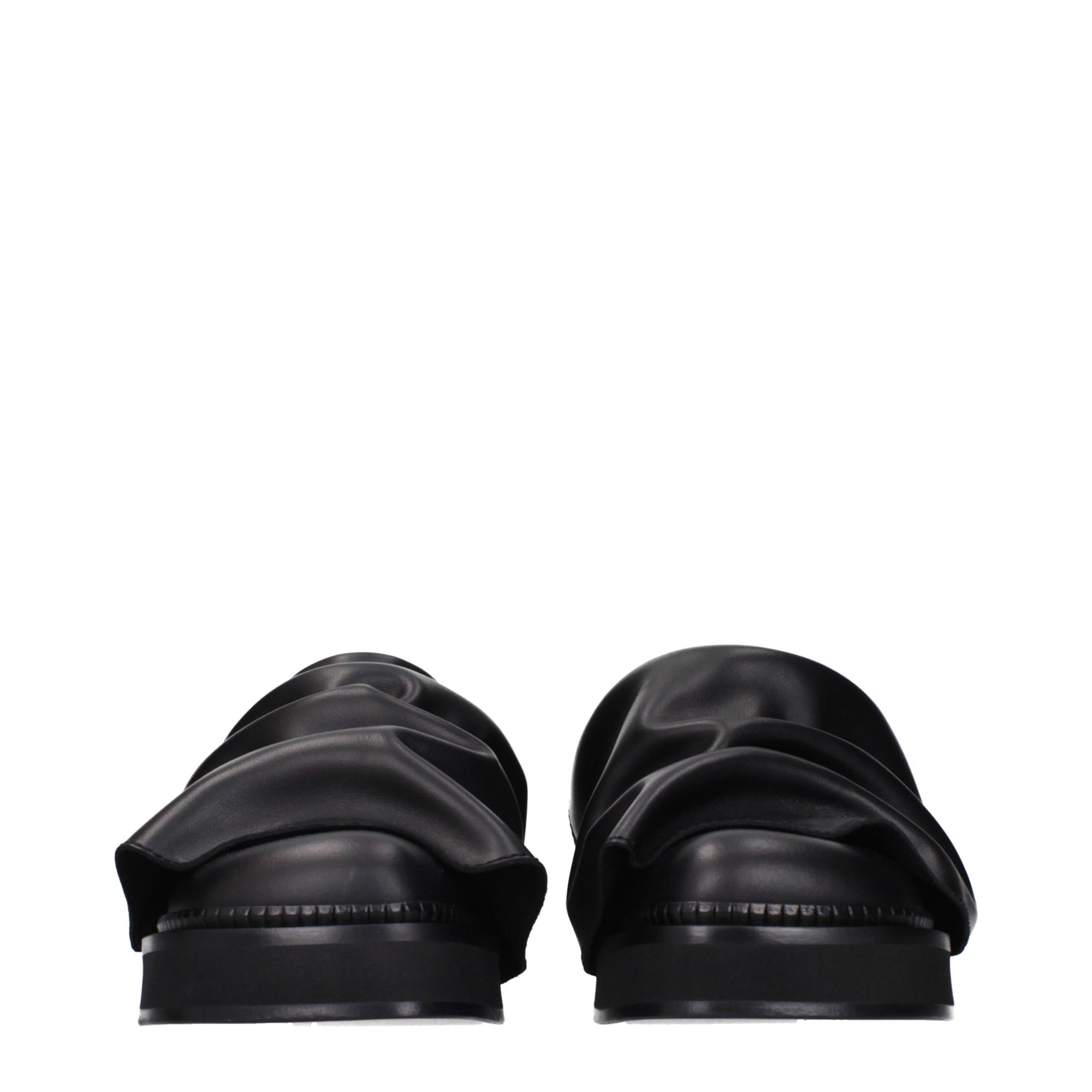 The Attico Robin Leather Mules - Black
