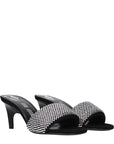 Prada Embellished Kitten Heel Mule Sandals