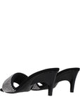 Prada Embellished Kitten Heel Mule Sandals