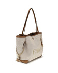 Chloé Clover Canvas Tote & Shoulder Bag - Beige