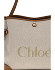 Chloé Clover Canvas Tote & Shoulder Bag - Beige
