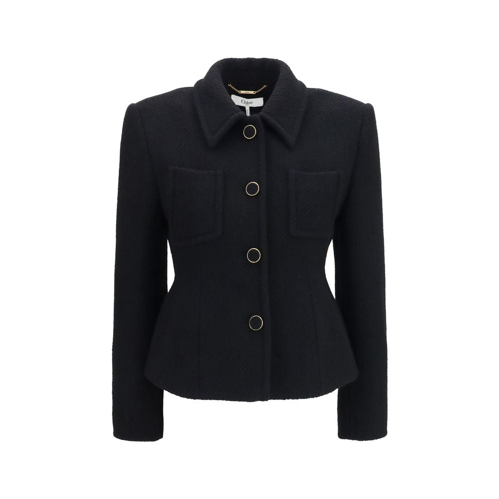 Chloé Wool Single-Breasted Blazer - Black