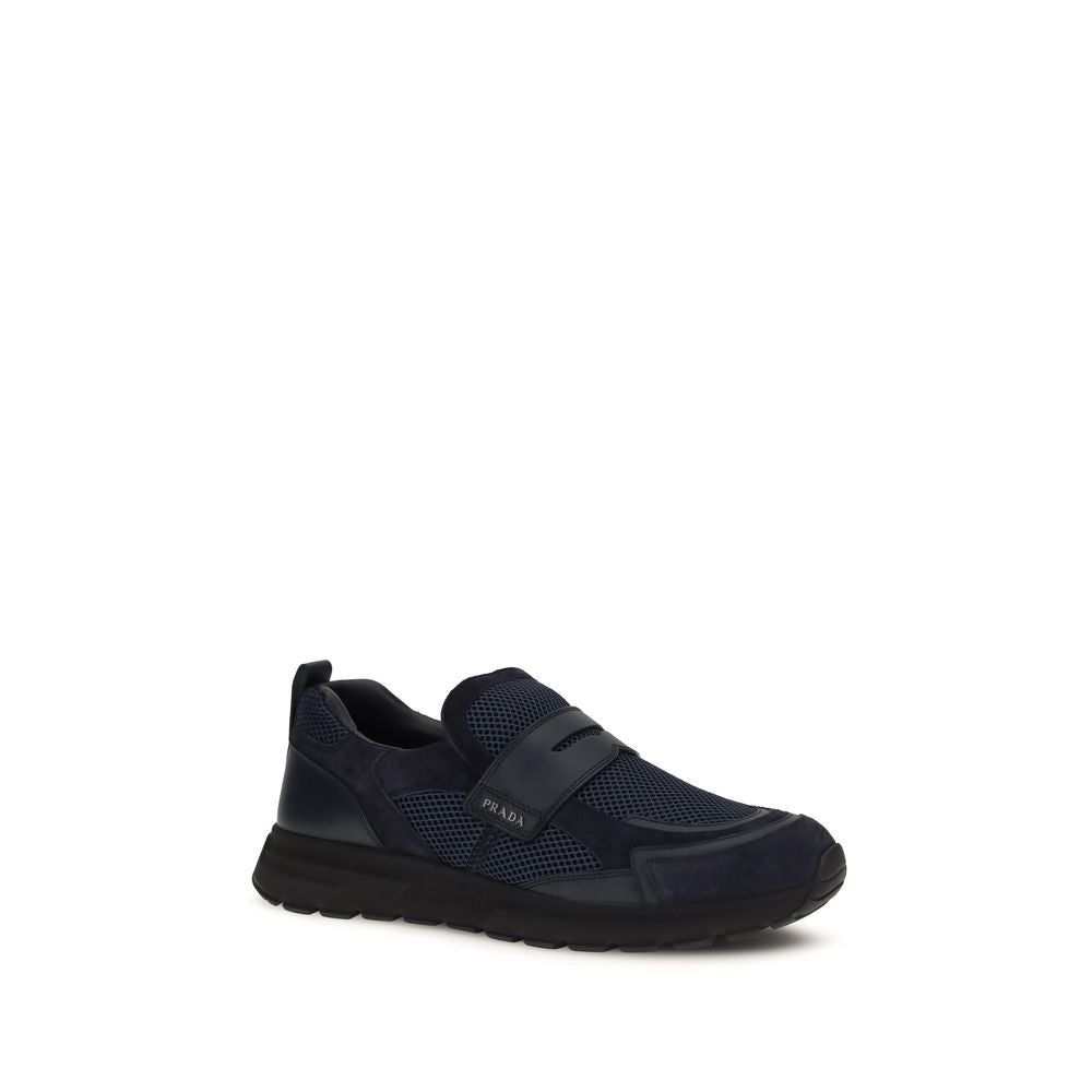 Prada Sport Mesh Loafer Sneakers - Deep Blue