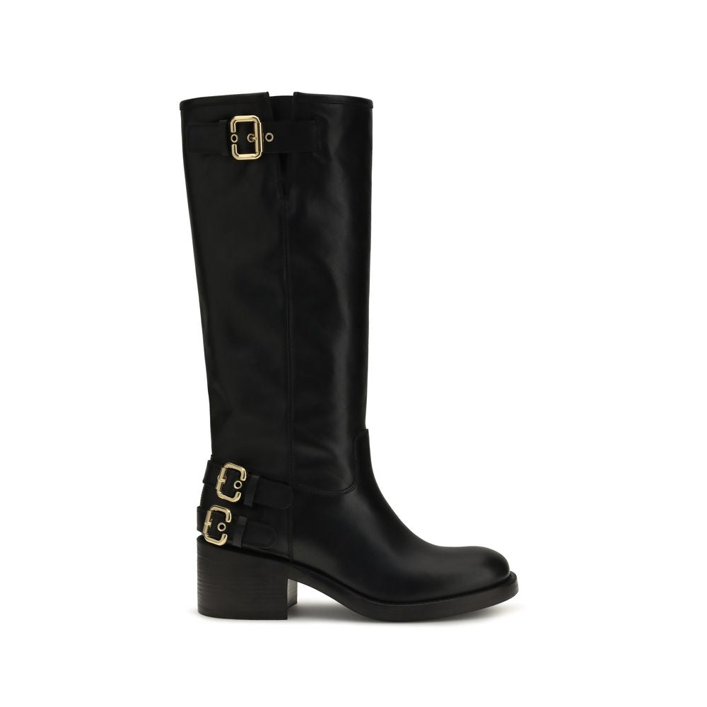 Chloé Dakota Heeled Leather Boots - Black