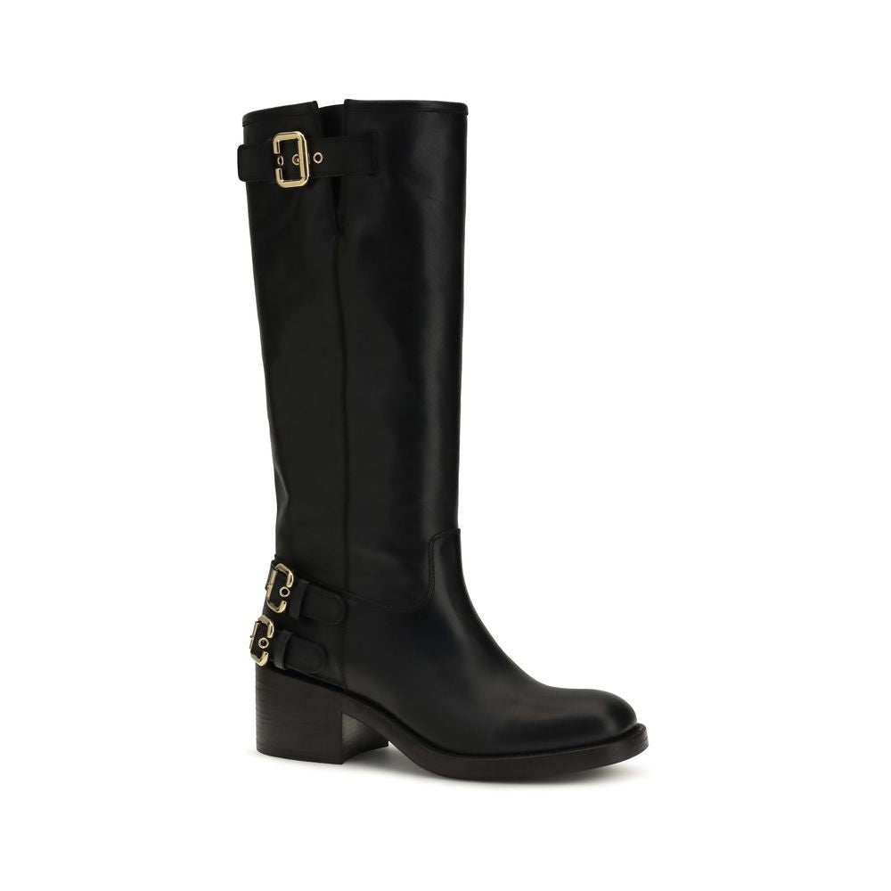 Chloé Dakota Heeled Leather Boots - Black