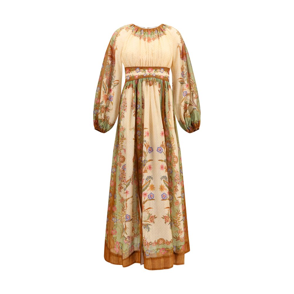 Zimmermann Cotton Silk Indra Elasticated Waist Maxi Dress - Multicolor