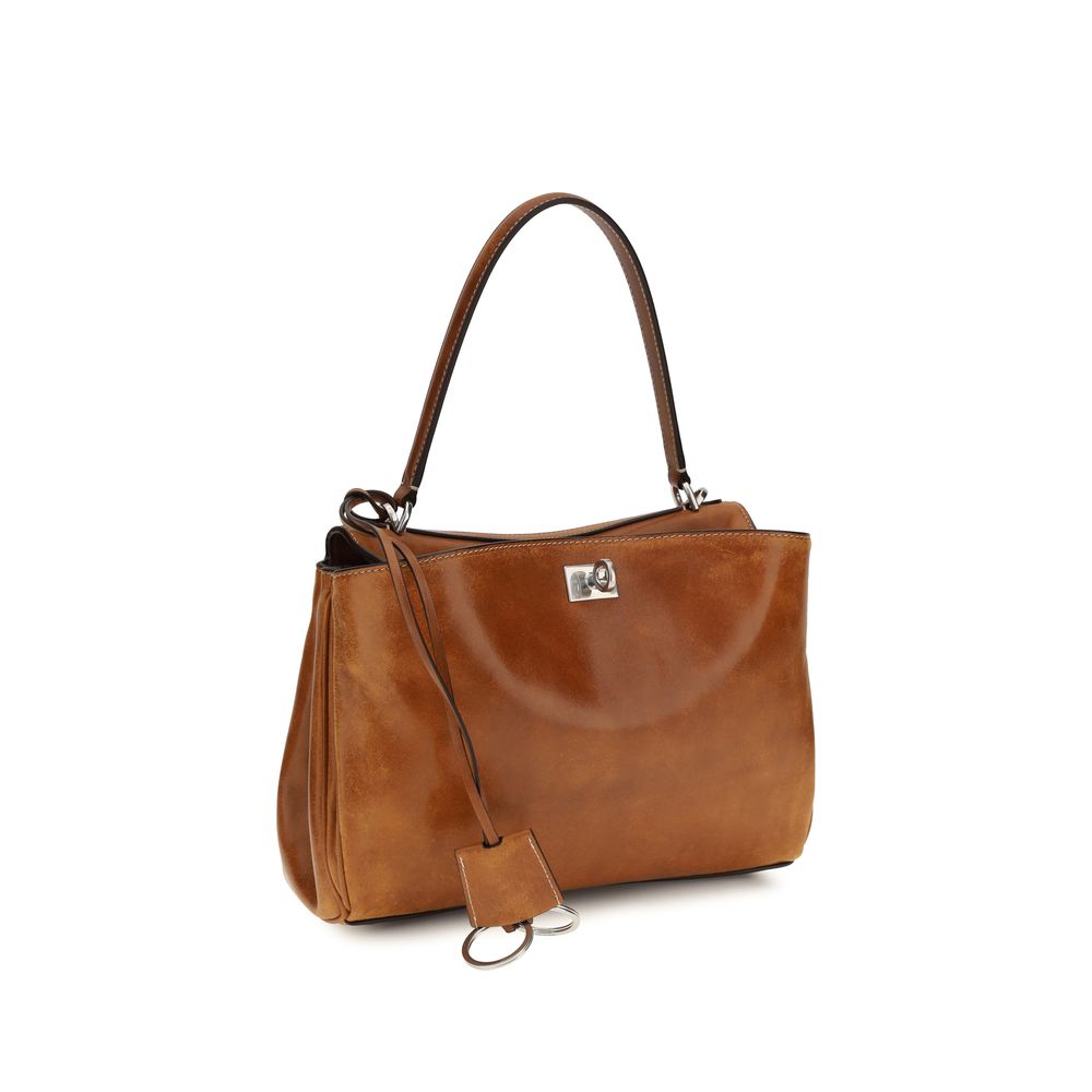 Balenciaga Rodeo Small Leather  Handbag - Tan Brown