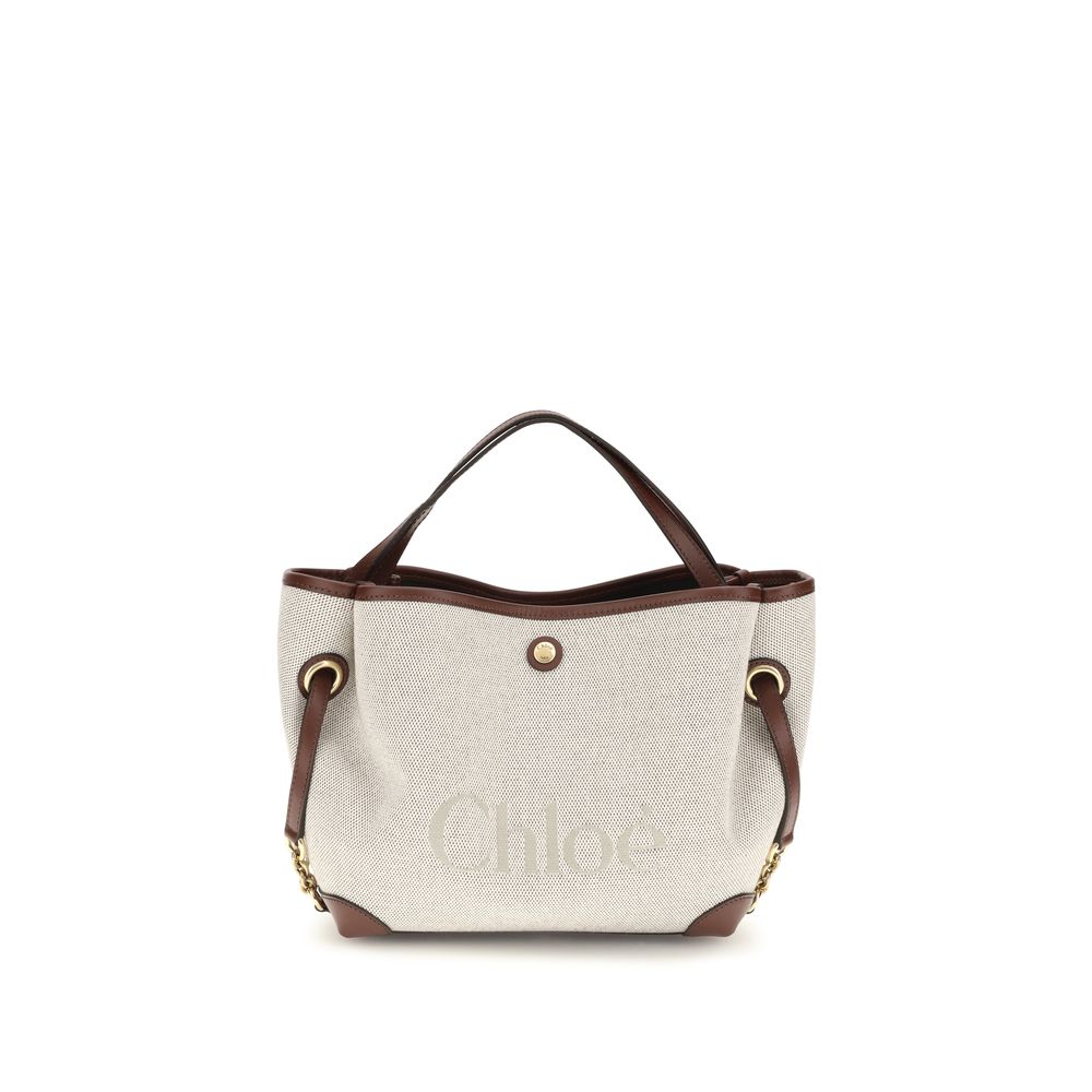 Chloé Clover Canvas Small Tote & Shoulder Bag - Ivory/Beige