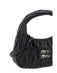Miu Miu Wander Leather Hobo Bag - Black
