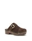 Chloé Jeannette Clog Mules In Suede Leather 