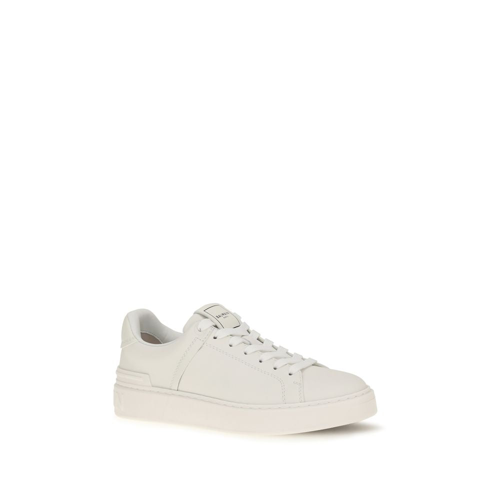 Balmain B-Court Leather Sneakers - All White