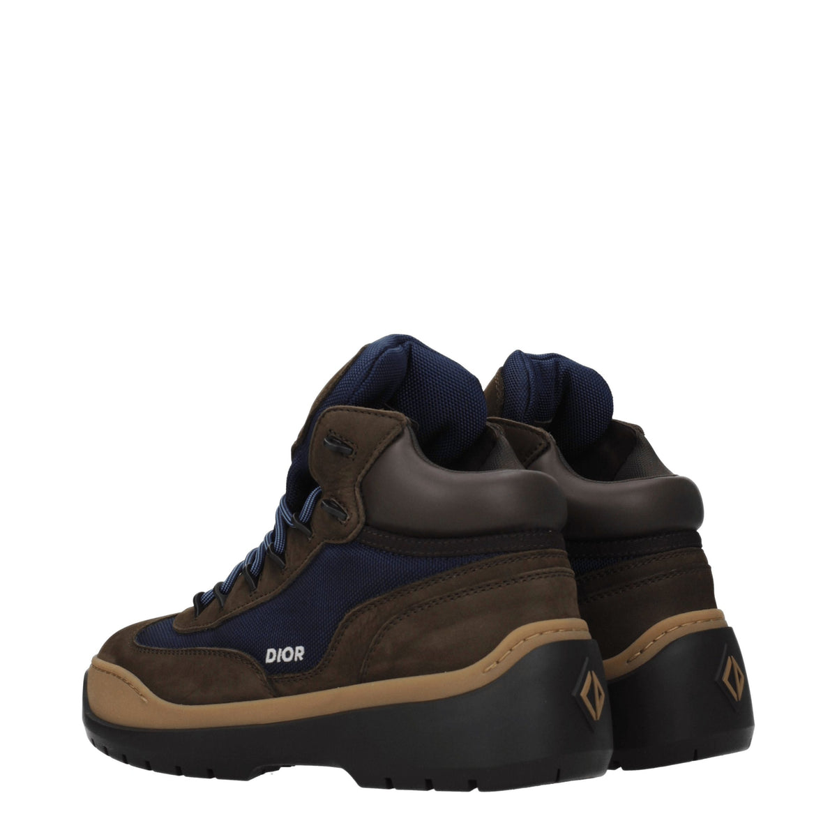 Christian Dior Leather Hiking Ankle Boots - Brown
