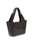 Saint Laurent Leather Le 5 à 7 Bea Tote Bag - Dark Brown