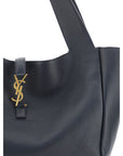 Saint Laurent Leather Le 5 à 7 Bea Tote Bag - Espresso Black