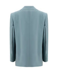 Chloé Wool Double-Breasted Blazer - Blue