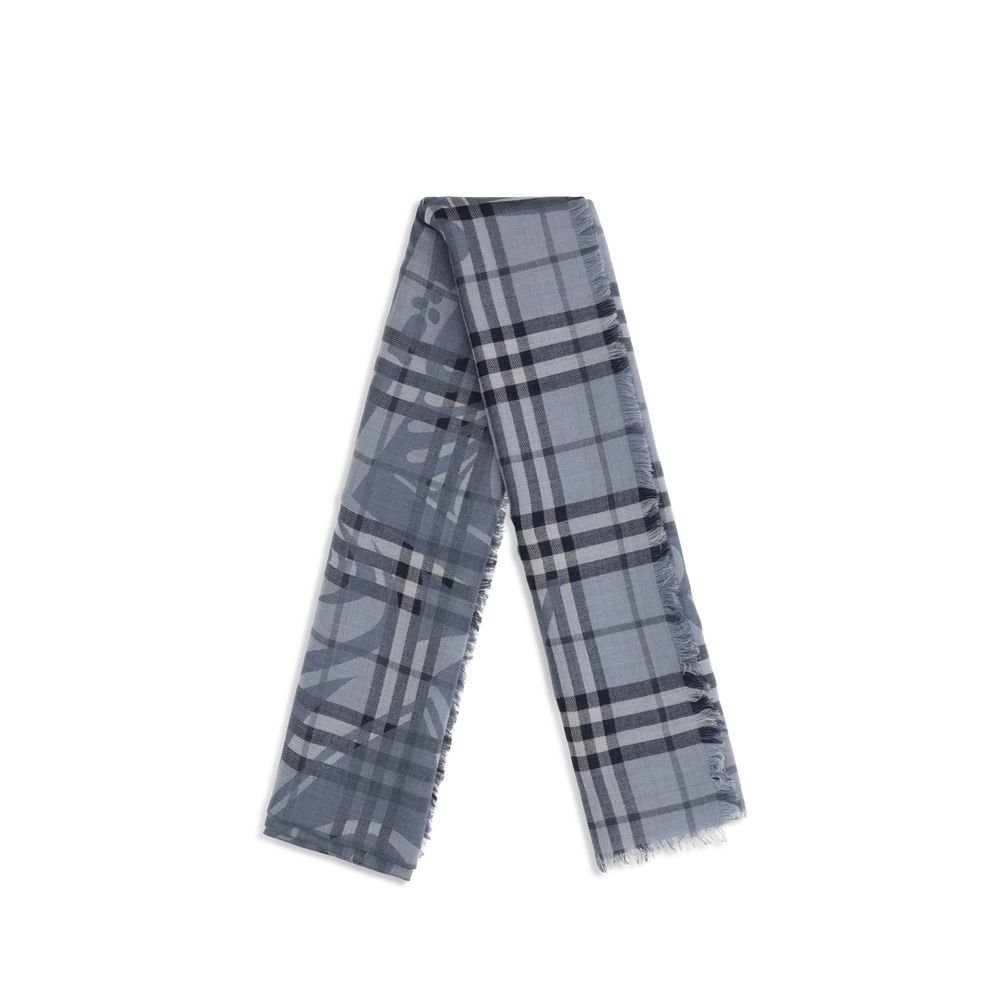 Burberry Checkered Wool-Silk Scarf