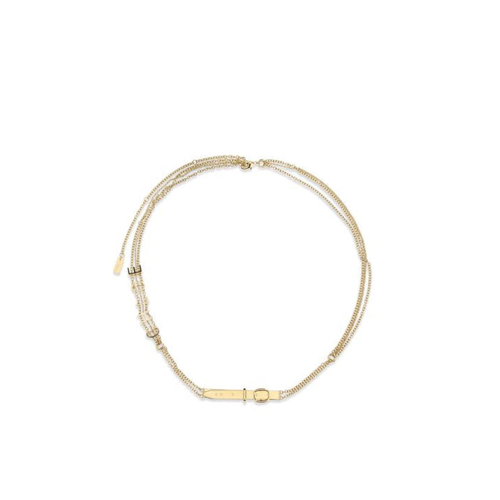 Chloé Brass Jewel Lettering Belt - Gold