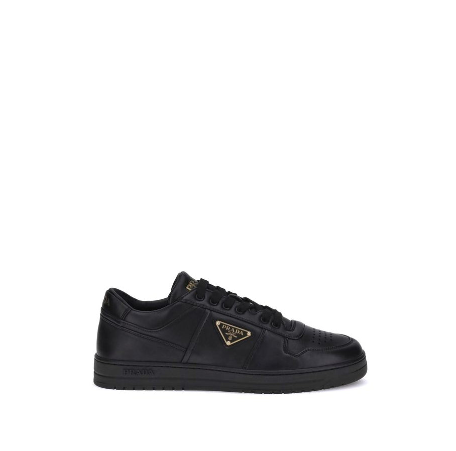 Prada Downtown Leather Sneakers - Black