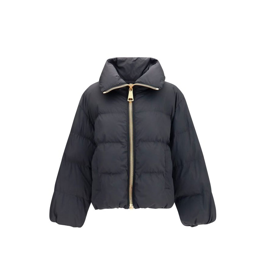 Balmain Zip High-Neck Puffer Jacket - Black