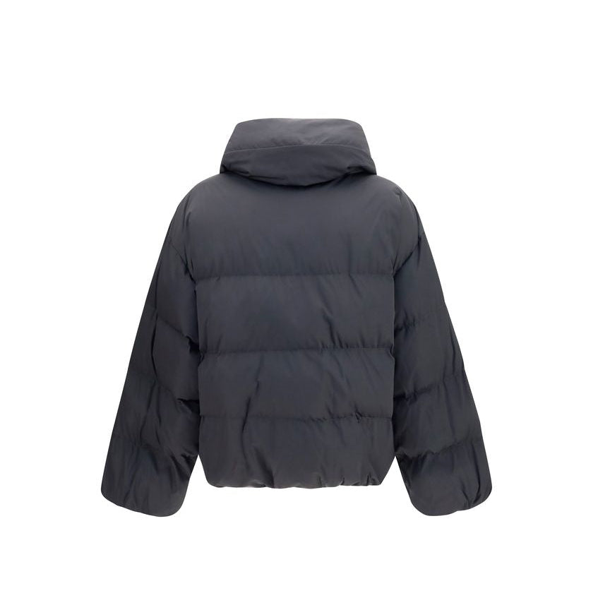 Balmain Zip High-Neck Puffer Jacket - Black
