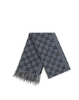 Gucci Cashmere GG Pattern Scarf - Blue