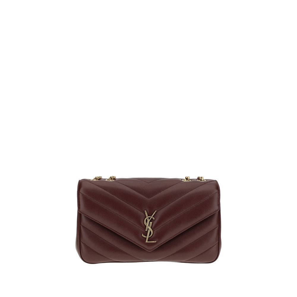 Saint Laurent Leather LouLou Shoulder Bag - Bordeaux